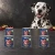 Zestaw 6 puszek karmy mokrej John Dog Cielęcina z żurawiną Berry Line po 800 g obok psa