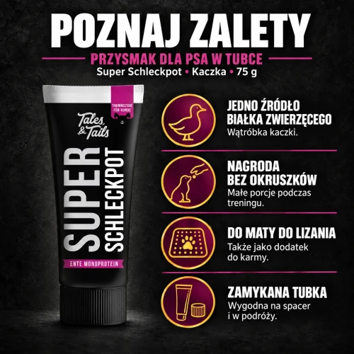 Poznaj zalety Tales & Tails Super Schleckpot Kaczka 75 g