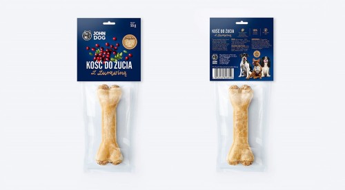 John Dog Berry – kość do żucia z żurawiną 12 cm – opakowanie