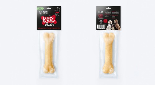 John Dog – kość do żucia ze żwaczem wołowym 17 cm – opakowanie