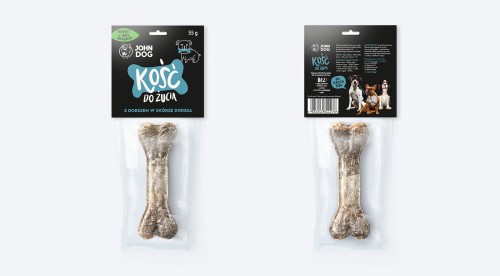 John Dog – kość z dorszem w skórze dorsza 12 cm – opakowanie