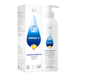 Pokusa Atlantic Salmon Oil – olej z łososia, butelka i kartonik