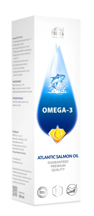 Pokusa Atlantic Salmon Oil – wąski kartonik oleju z łososia