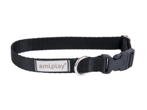 amiplay Samba M – czarna obroża dla psa, obwód 25–40 cm