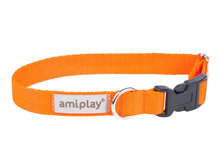 amiplay Samba XL – pomarańczowa obroża dla psa, obwód 45–70 cm
