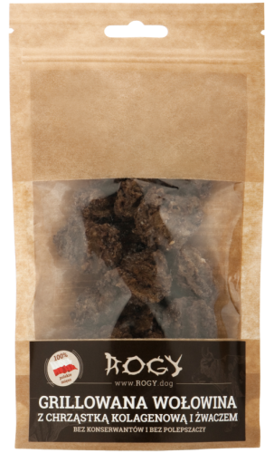 ROGY grillowane przysmaki: wołowina z chrząstką kolagenową i żwaczem 80 g