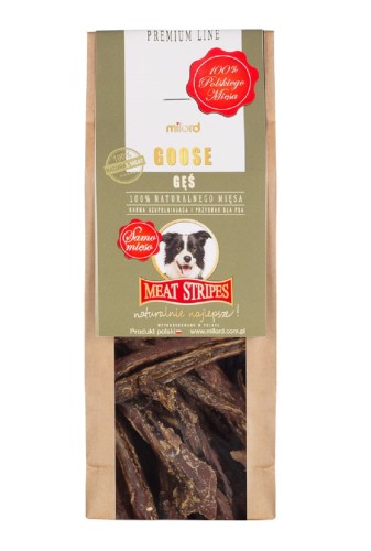 Milord gęś w paskach 80 g – suszone mięso