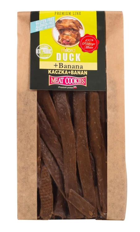 Milord kaczka z bananem 80 g – mięsne ciasteczka