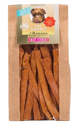 Milord królik z bananem 80 g – mięsne ciasteczka