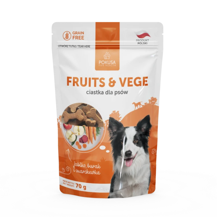 Pokusa Fruits & Vege 70 g – ciastka dla psa