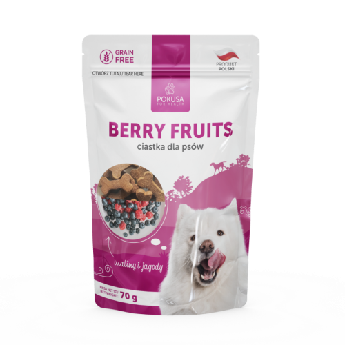 Pokusa Berry Fruits 70 g – ciastka dla psa