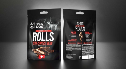 John Dog Rolls – rurki wołowe – czarne opakowanie