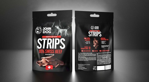John Dog Strips – paski wołowe – czarne opakowanie