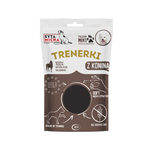 Syta Micha trenerki z koniną 80 g – miękkie przysmaki