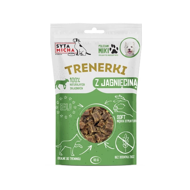 Syta Micha trenerki z jagnięciną 80 g – miękkie przysmaki