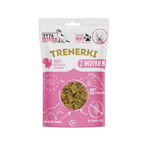 Syta Micha trenerki z indykiem 80 g – miękkie przysmaki