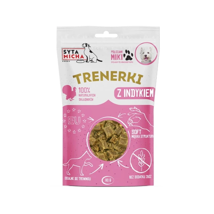 Syta Micha trenerki z indykiem 80 g – miękkie przysmaki