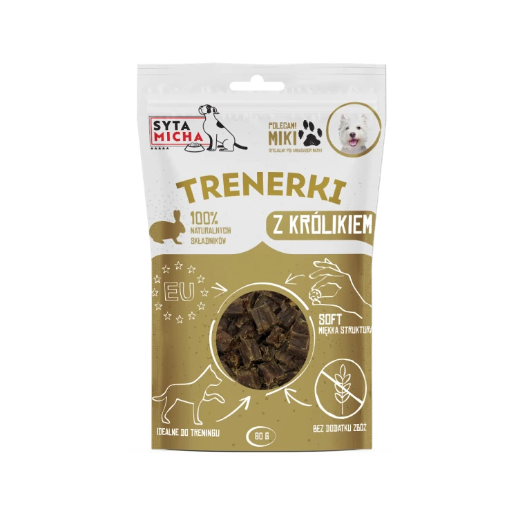 Syta Micha trenerki z królikiem 80 g – miękkie przysmaki