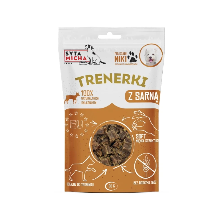 Syta Micha trenerki z sarną 80 g – miękkie przysmaki