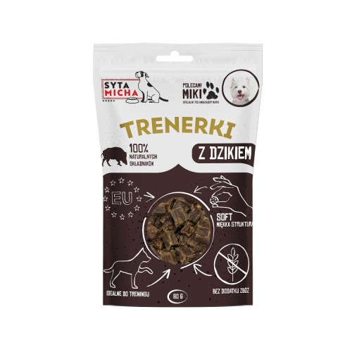 Syta Micha trenerki z dzikiem 80 g – miękkie przysmaki