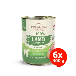 6x400g 100% Jagnięciny Premium Selection karma monobiałkowa Pokusa
