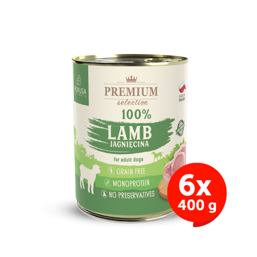Pokusa Premium Selection jagnięcina 6 × 400 g – karma mokra