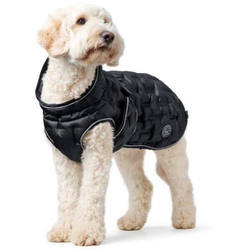 Hunter Monaco 50 cm – czarna kurtka dla psa, widok na modelu
