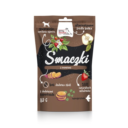 Syta Micha smaczki treningowe z insektami 80 g