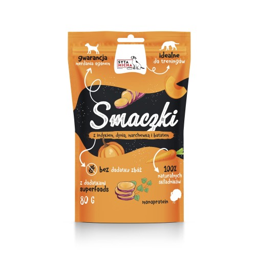 Syta Micha smaczki z indykiem, dynią, marchewką i batatami 80 g