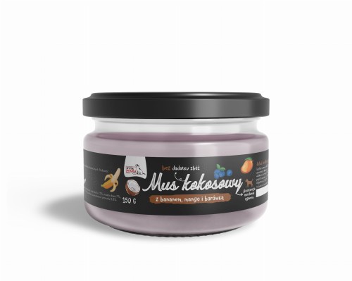 Syta Micha mus kokosowy z bananem, mango i borówką 150 g
