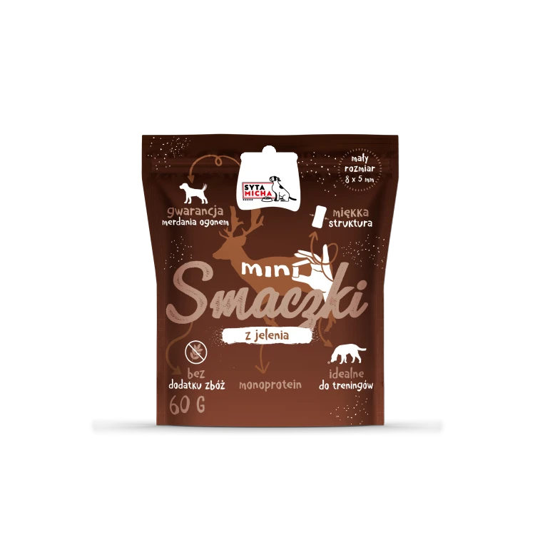 Syta Micha mini miękkie smaczki z jeleniem 60 g