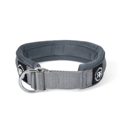 4cm RR Collar Soft Padded & Reflective BULLYBILLOWS obroża półzaciskowa dla psa szara