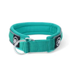 4cm RR Collar Soft Padded & Reflective BULLYBILLOWS obroża półzaciskowa dla psa turkusowa