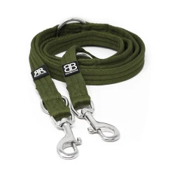 Double Ended Training Lead BULLYBILLOWS smycz przepinana dla psa 200cm khaki