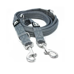 Double Ended Training Lead BULLYBILLOWS smycz przepinana dla psa 200cm szara