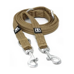 Double Ended Training Lead BULLYBILLOWS smycz przepinana dla psa 200cm beżowa