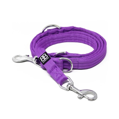 BullyBillows Double Ended Training Lead – smycz fioletowa, długość 200 cm