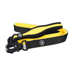 RR Nylon Combat Lead BULLYBILLOWS smycz bojowa z miękkim uchwytem dla psa 120cm czarno-żółta
