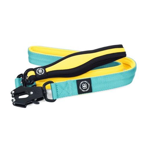 BullyBillows RR Nylon Combat Lead – smycz turkusowo-żółta, długość 120 cm