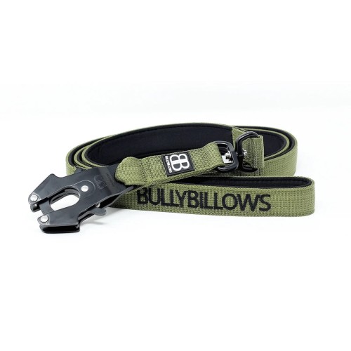BullyBillows Swivel Combat Lead – smycz khaki, długość 140 cm