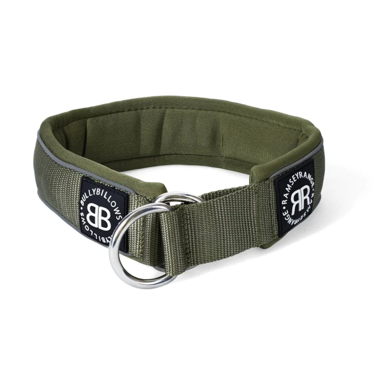 BullyBillows RR Collar Soft Padded – obroża khaki, szerokość 5 cm