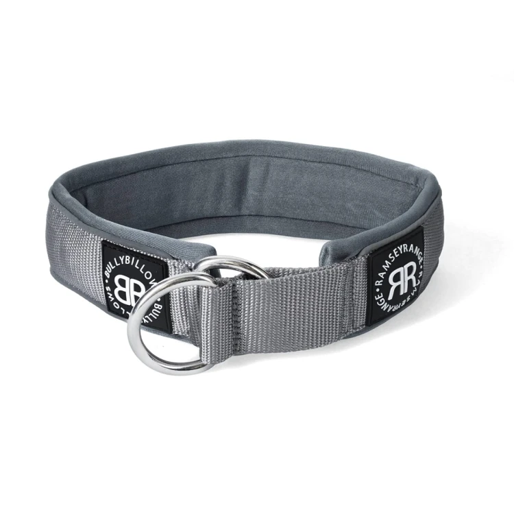 BullyBillows RR Collar Soft Padded – obroża szara, szerokość 5 cm