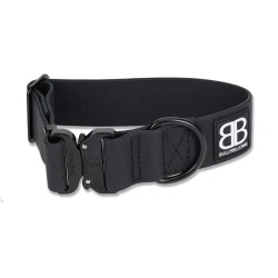 5cm Combat Billowthane® Collar Black BULLYBILLOWS wodoodporna obroża dla psa czarna