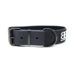 5cm Billowthane® Collar Black BULLYBILLOWS wodoodporna obroża dla psa ze sprzączką czarna