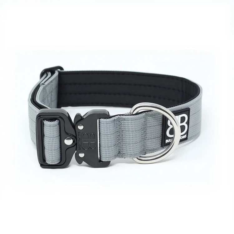 BullyBillows Combat Collar – obroża szara, szerokość 4 cm