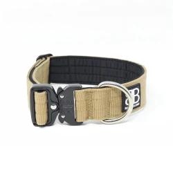 4cm Combat® Collar BULLYBILLOWS obroża dla psa z klamrą beżowa