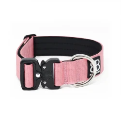 4cm Combat® Collar BULLYBILLOWS obroża dla psa z klamrą różowa
