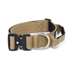 4cm Combat® Collar With Handle BULLYBILLOWS obroża dla psa z uchwytem beżowa