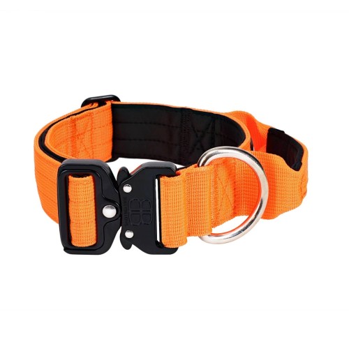 BullyBillows Combat Collar With Handle – obroża pomarańczowa, szerokość 4 cm