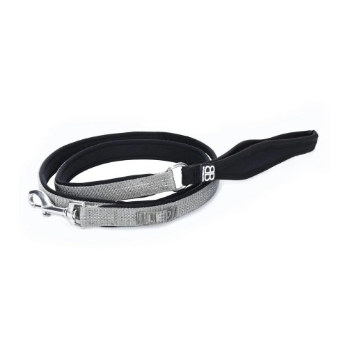 BullyBillows Active Light Lead – szara smycz odblaskowa, długość 140 cm